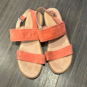 Caslon pink suede strappy sandals size 9.5 11:27
